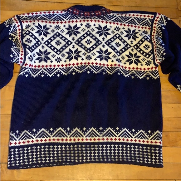 Vintage Voss Norway Pure Wool Sweater Cardigan - Picture 7 of 10